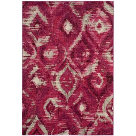 Safavieh Monaco Small Rectangle Area Rug, Fuchsia and Cream - 3 x 5 ft. MNC242D-3